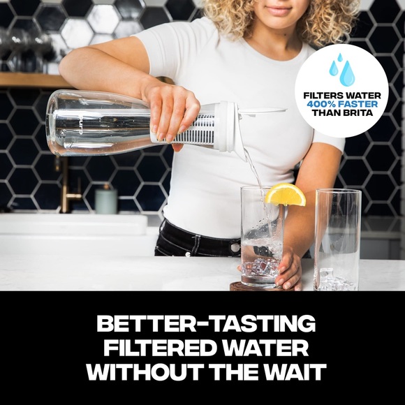 New Puro Glass Water Filter Pitcher - Clean Water in Seconds - BPA Free - 1.3L - Picture 7 of 7